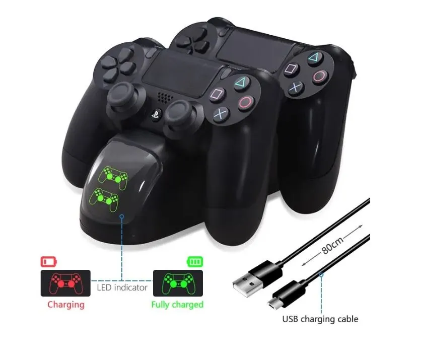 Punjač za 2 PS4 kontrolera