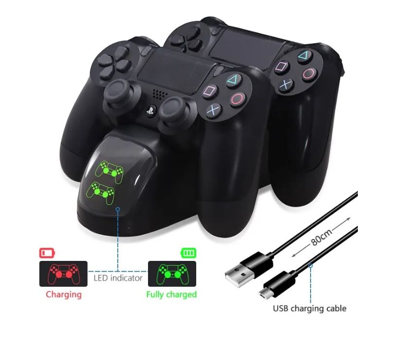 Punjač za 2 PS4 kontrolera
